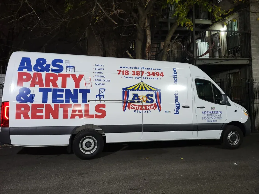 Van wrap for A&S Party Rentals